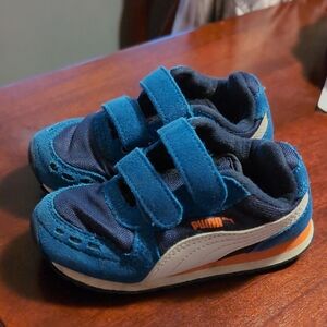 Puma Kids Blue Velcro Sneakers